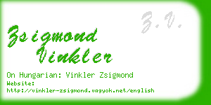 zsigmond vinkler business card